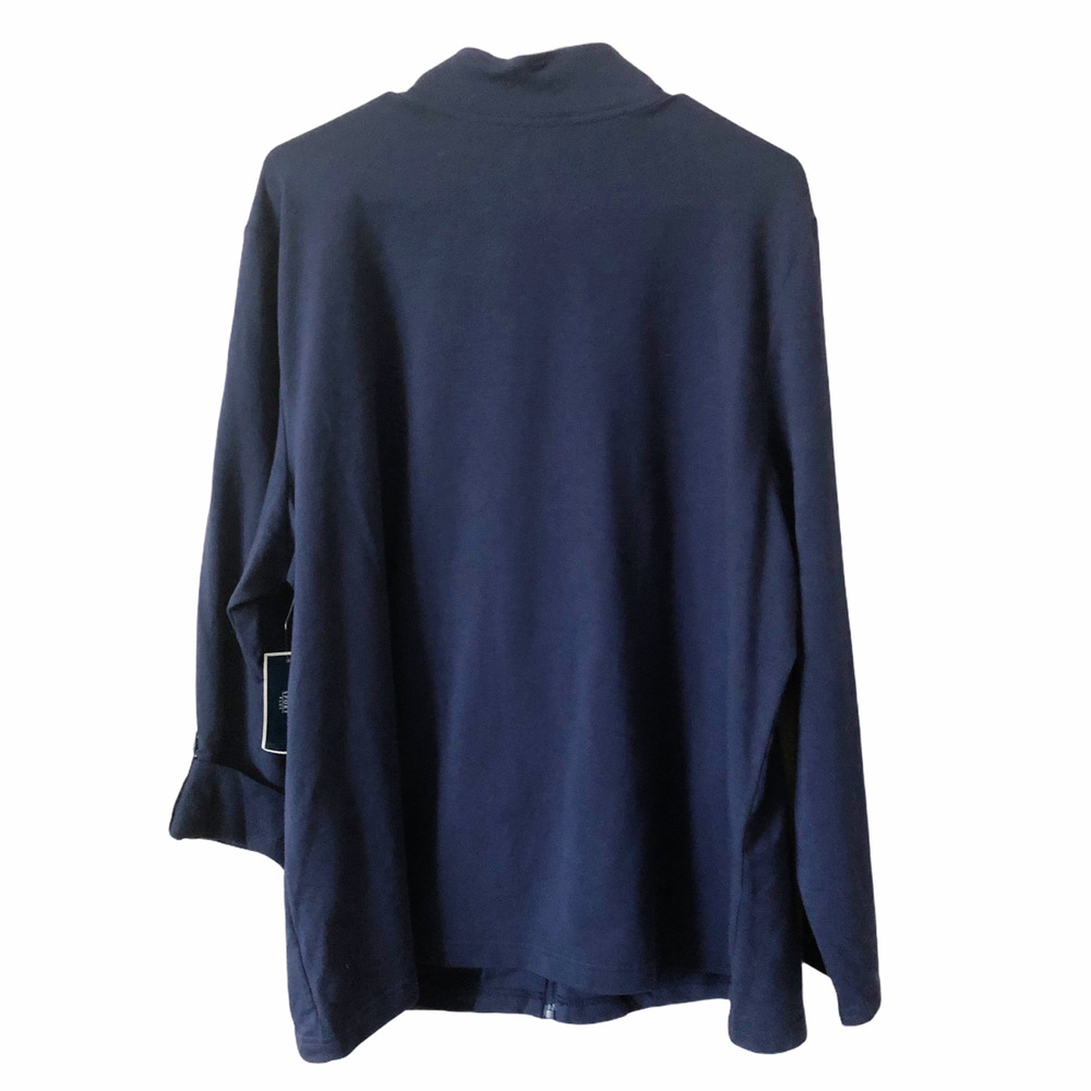 Karen Scott Jackets Blue Pockets 2X New - Picture 6 of 9